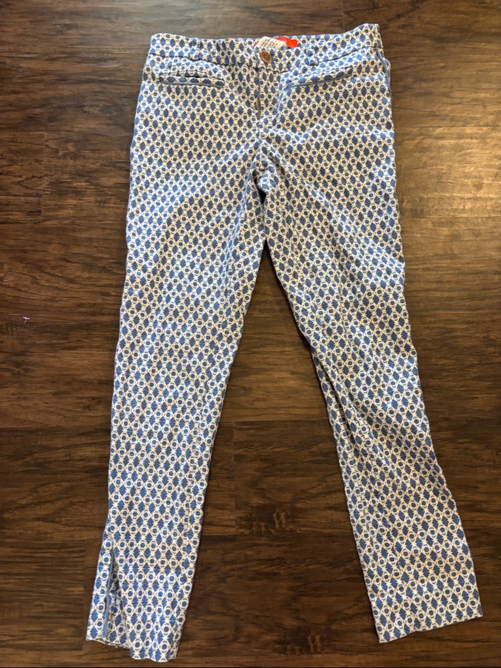 Cartonnier Blue and White Printed Pants